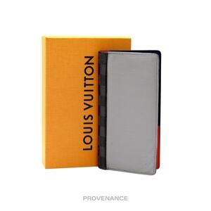 🔴 Louis Vuitton Brazza Long Wallet - Graphite Epi Patchwork